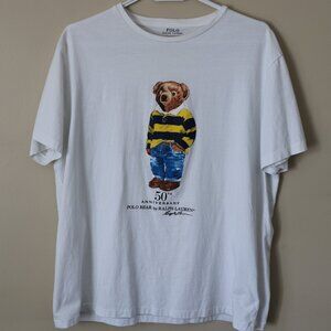 Polo By Ralph Lauren Polo Bear 50th Anniversary Short Sleeve T shirt Size Large